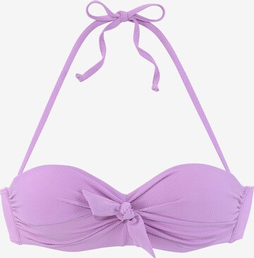 LASCANA Bikini top in Purple: front