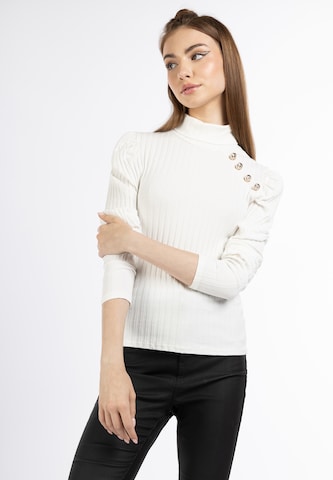 Pull-over myMo ROCKS en blanc : devant