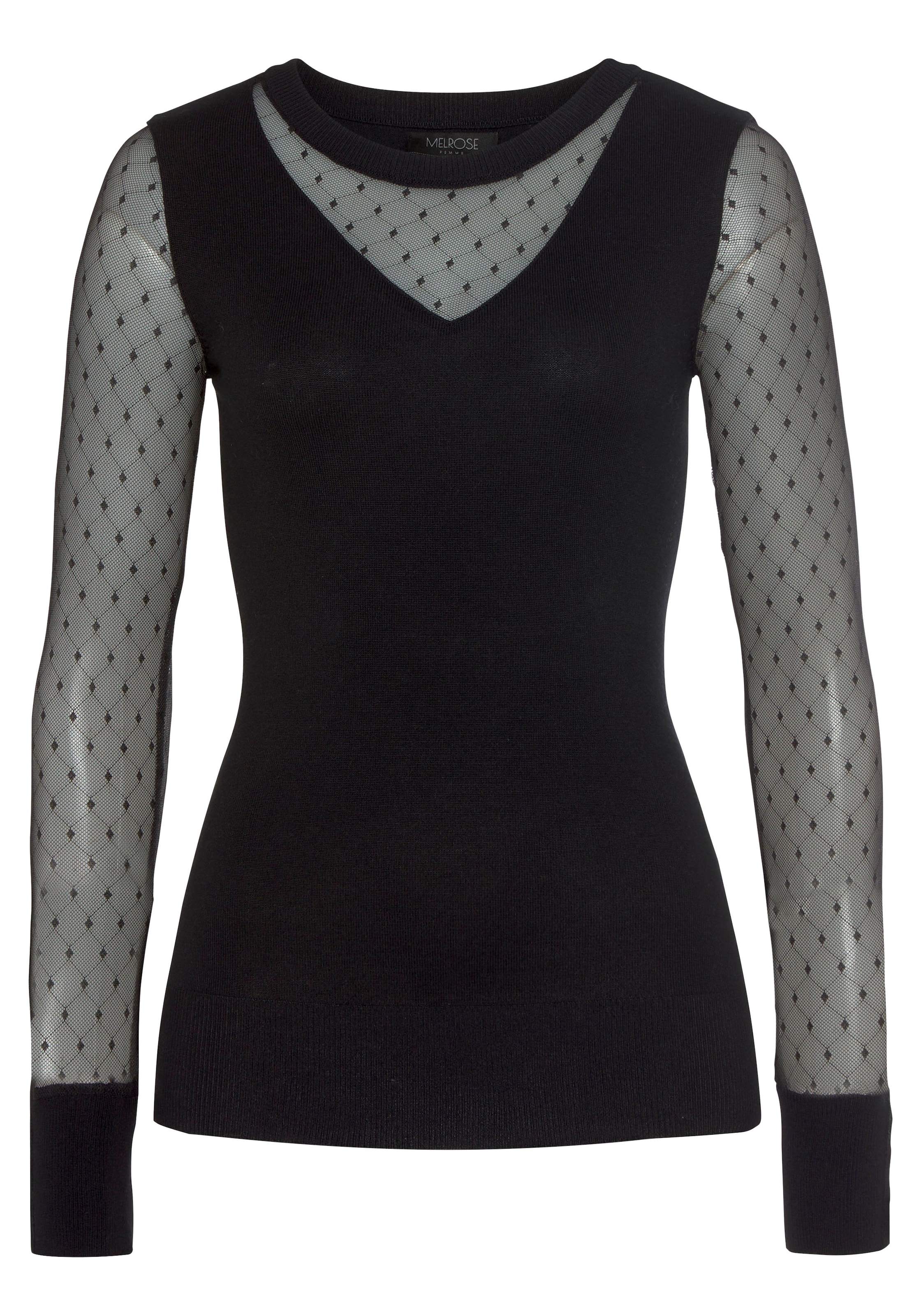 MELROSE Shirt in Schwarz: Vorderseite