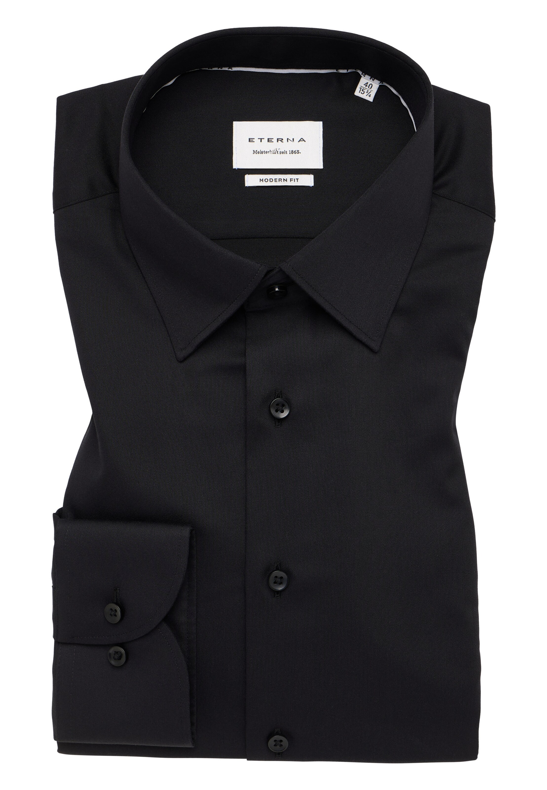 ETERNA Regular Fit Hemd in Schwarz