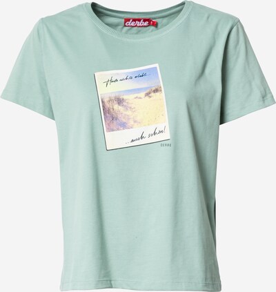Derbe Shirt 'Auch Schön' in de kleur Mintgroen / Gemengde kleuren, Productweergave