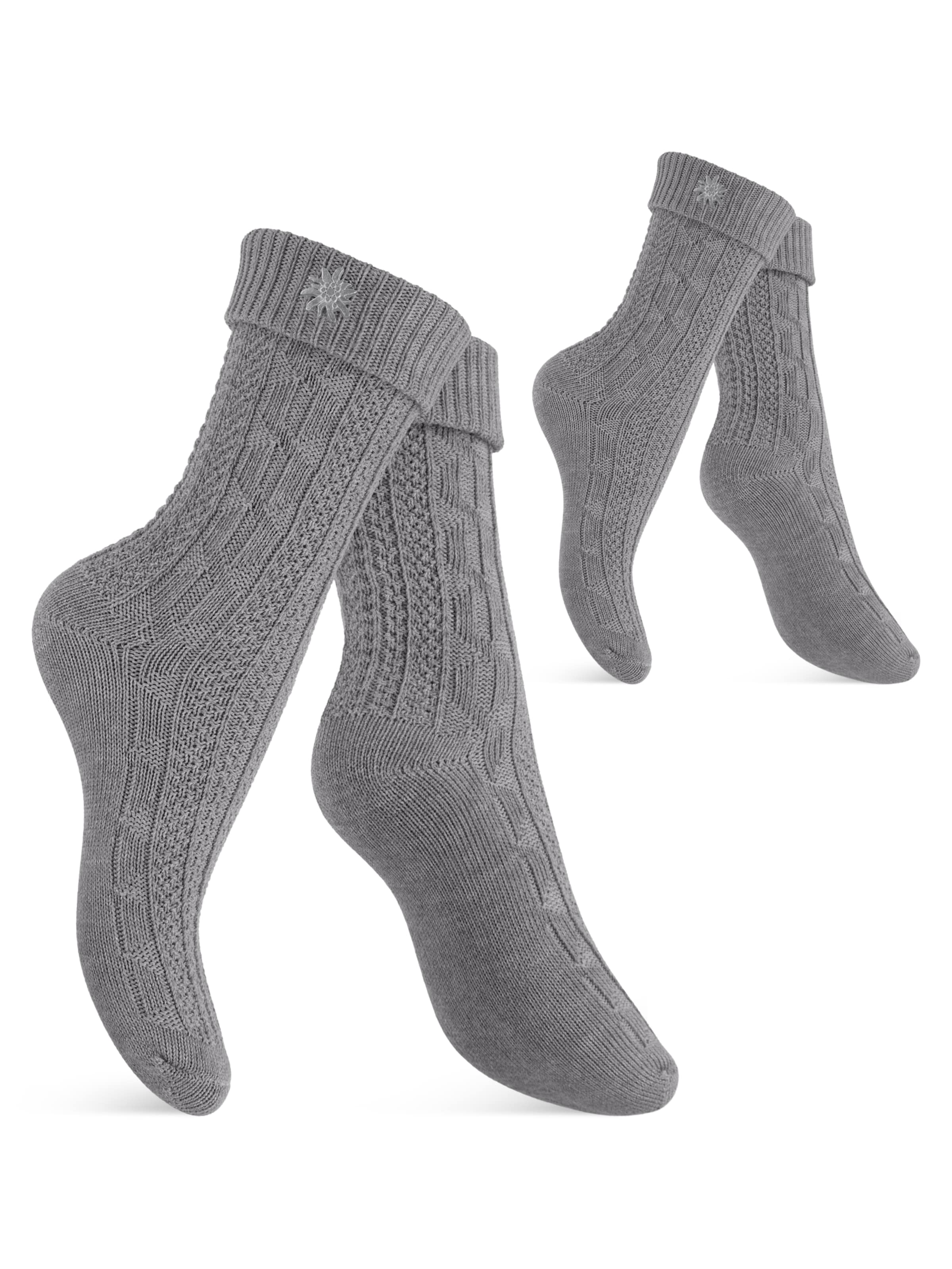 celodoro Trachtensocken 'Tradition'‌‌‌‌‌ in Grau: Vorderseite