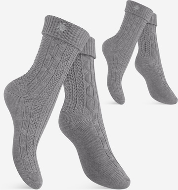 celodoro Trachtensocken 'Tradition' in Grau: Vorderseite