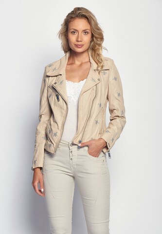 Maze Bikerjacke ' Blackridge ' in Beige