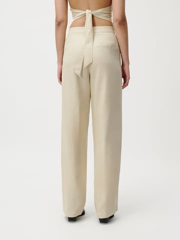 LeGer by Lena Gercke Loosefit Παντελόνι πλισέ 'Nadia' σε μπεζ