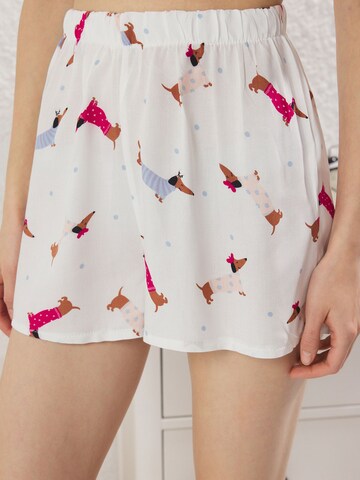Trendyol Short Pajama Set in White