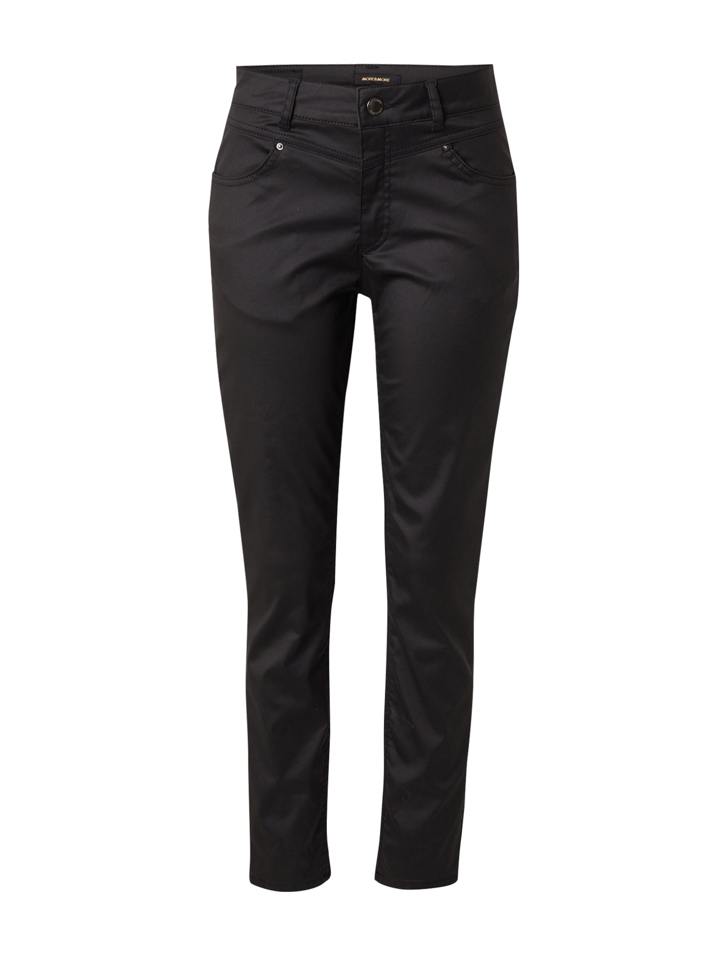 MORE & MORE Slim fit Jeans in Black: front