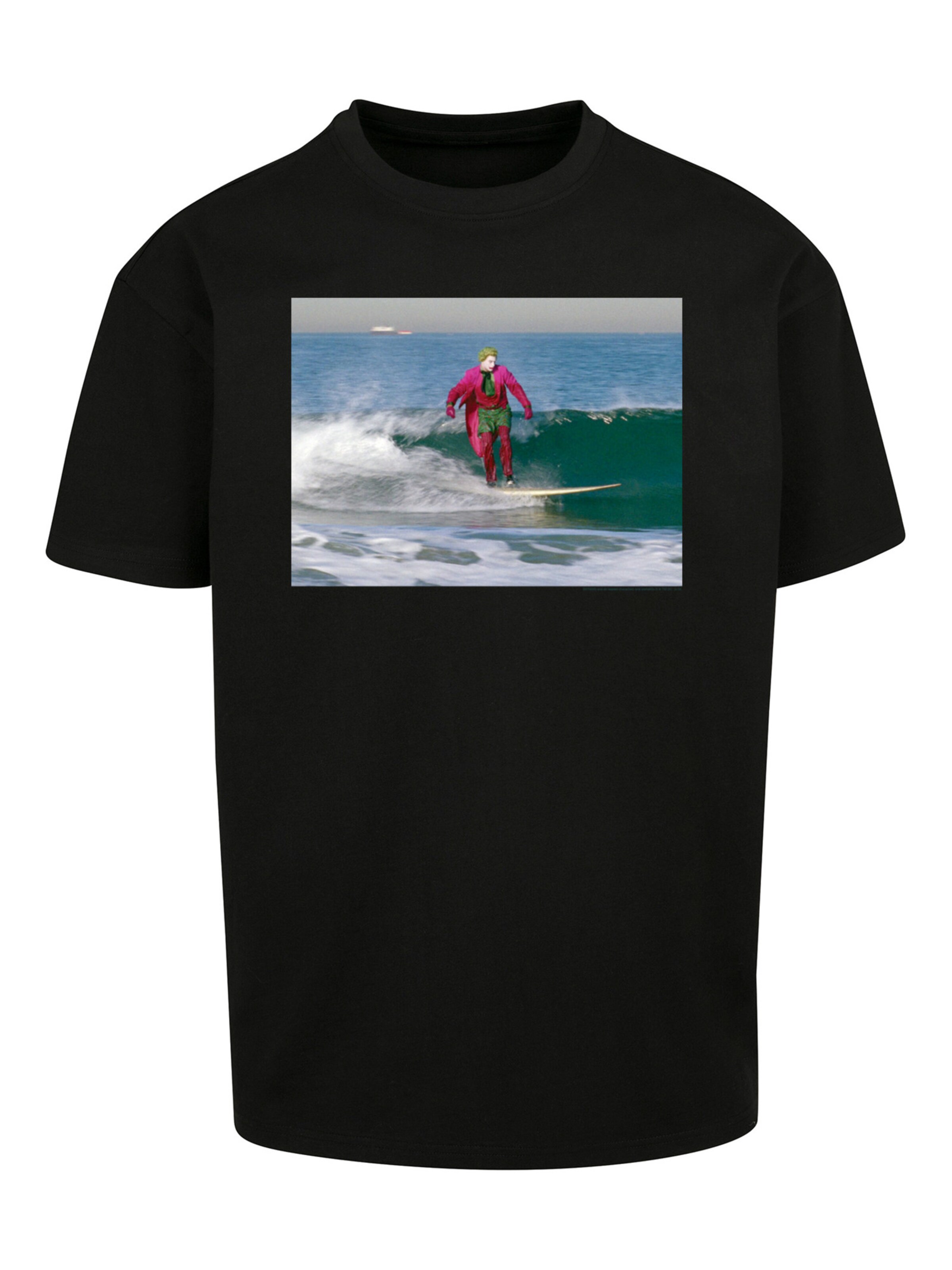 T-Shirt 'Batman TV Series Joker Surfing' F4NT4STIC en noir : devant