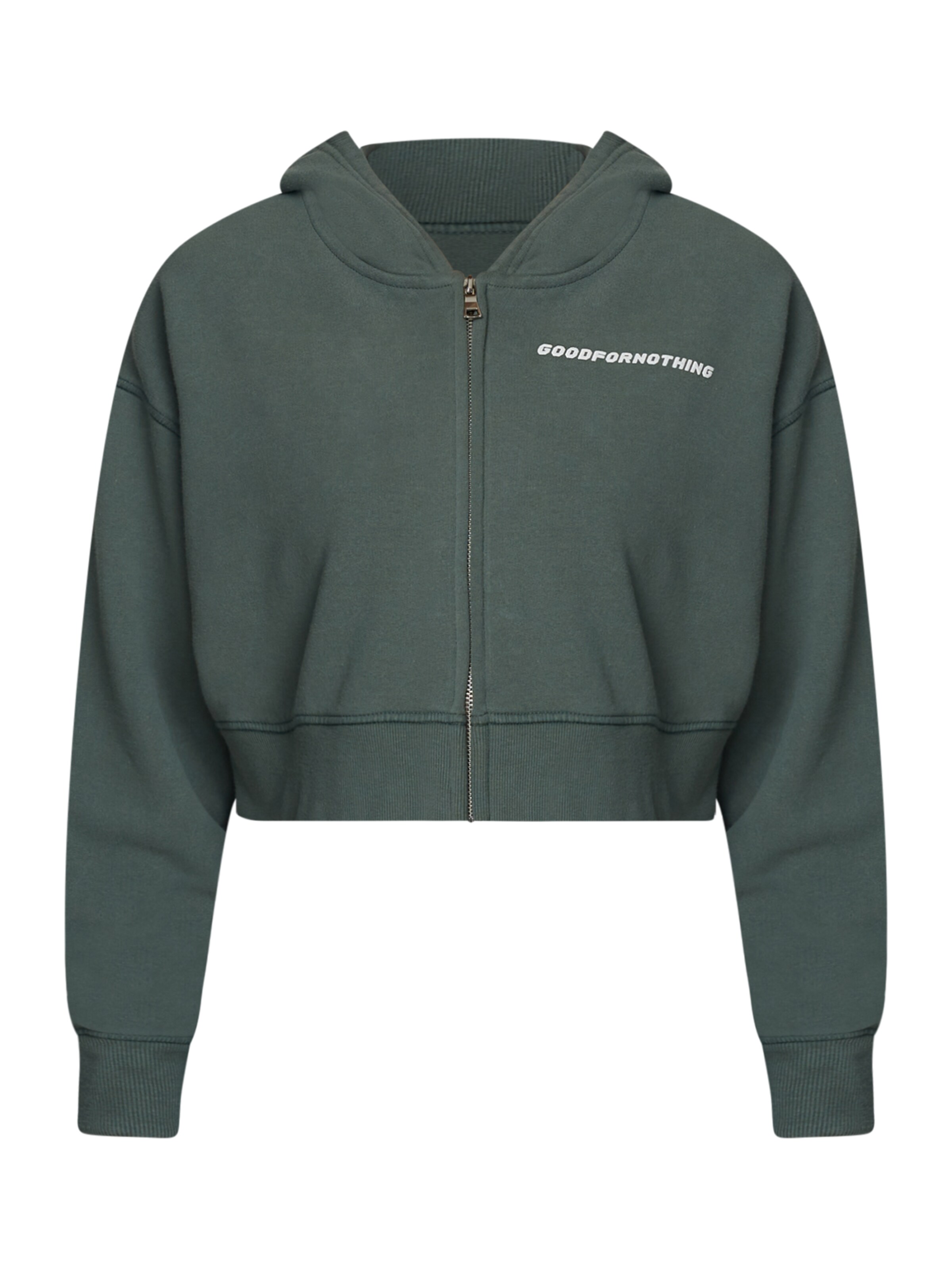 Good For Nothing Sweatvest in Groen: voorkant