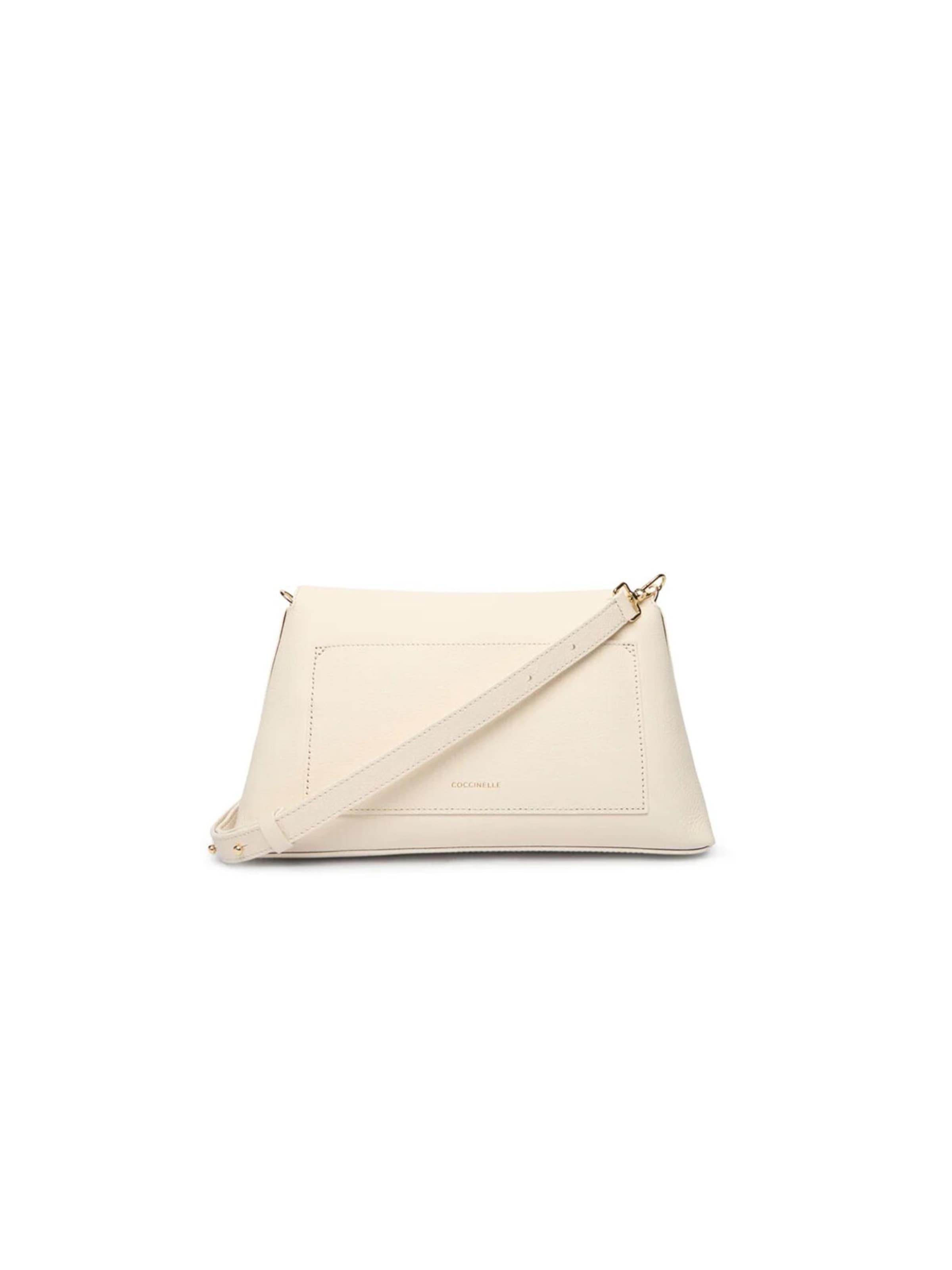 Coccinelle Handtas 'Nikla Double Grainy Leather' in Wit