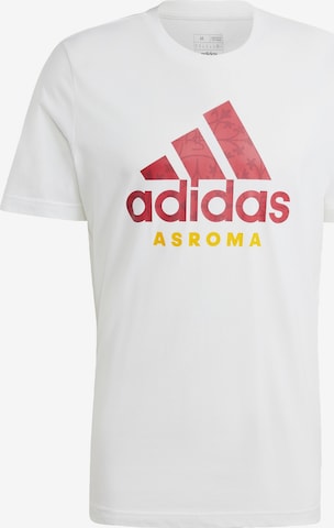 T-Shirt fonctionnel 'AS Rom DNA' ADIDAS SPORTSWEAR en blanc : devant