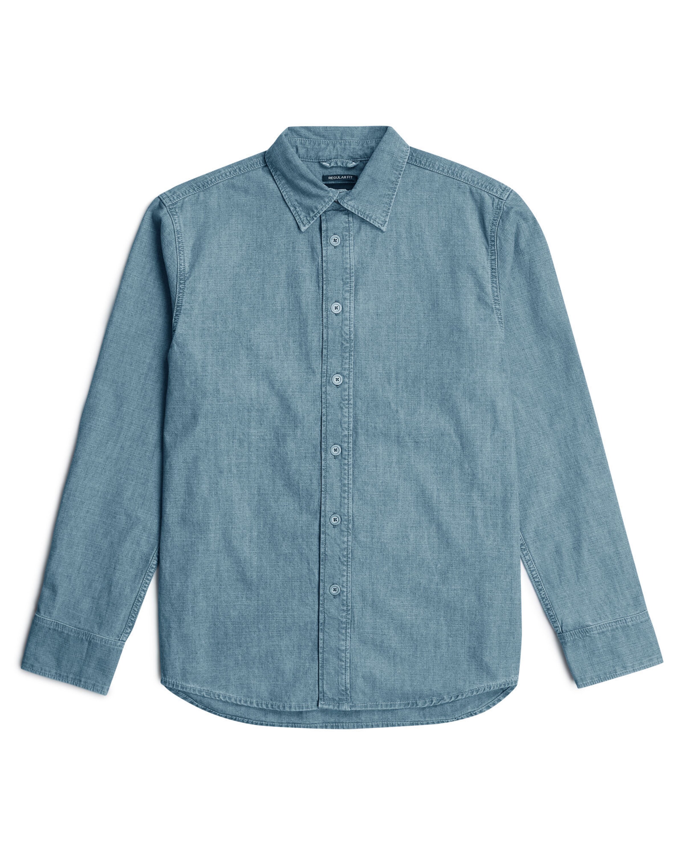 G-STAR Regular fit Overhemd 'Regular' in Blauw: voorkant