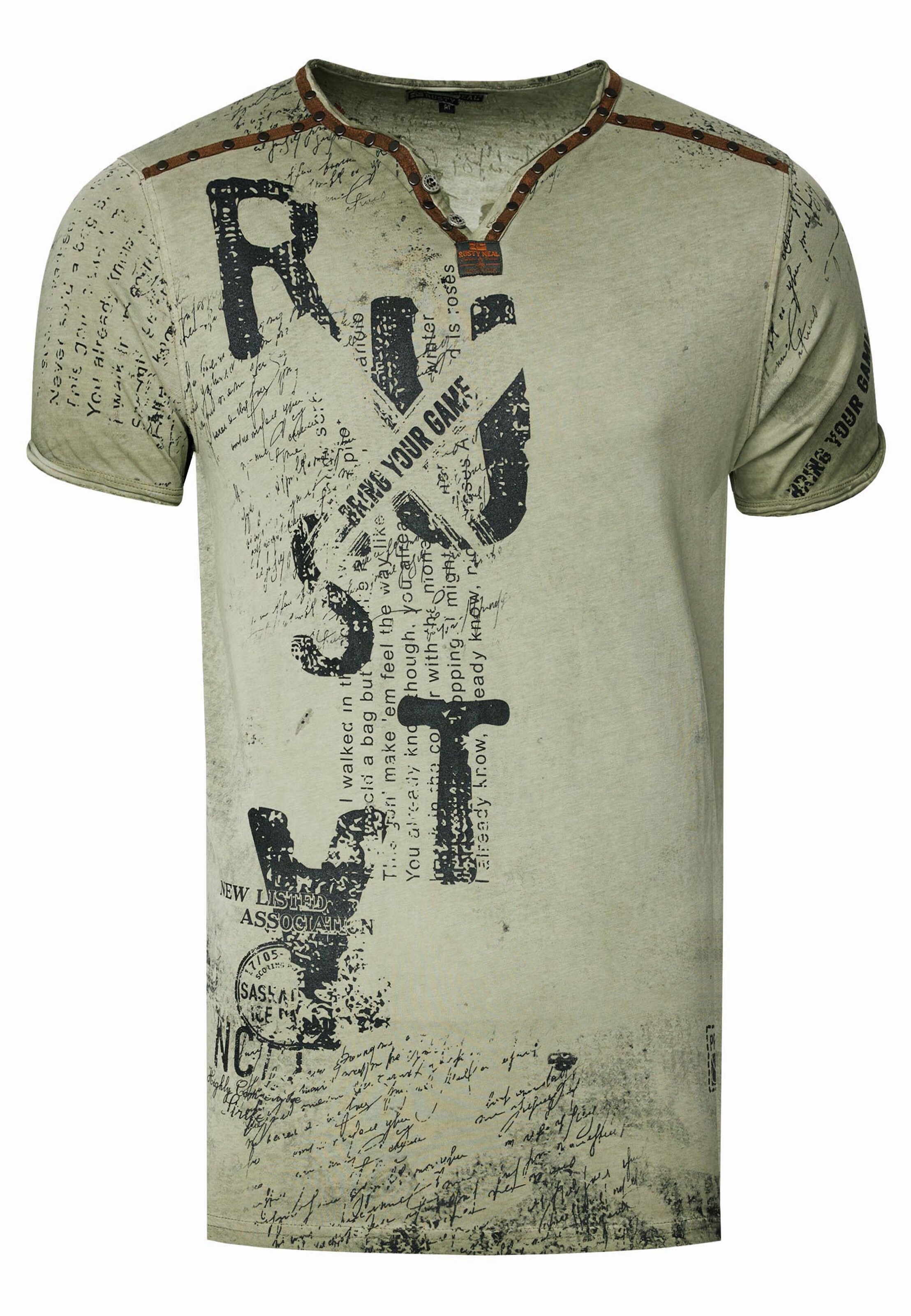 Rusty Neal T-Shirt in Braun: Vorderseite