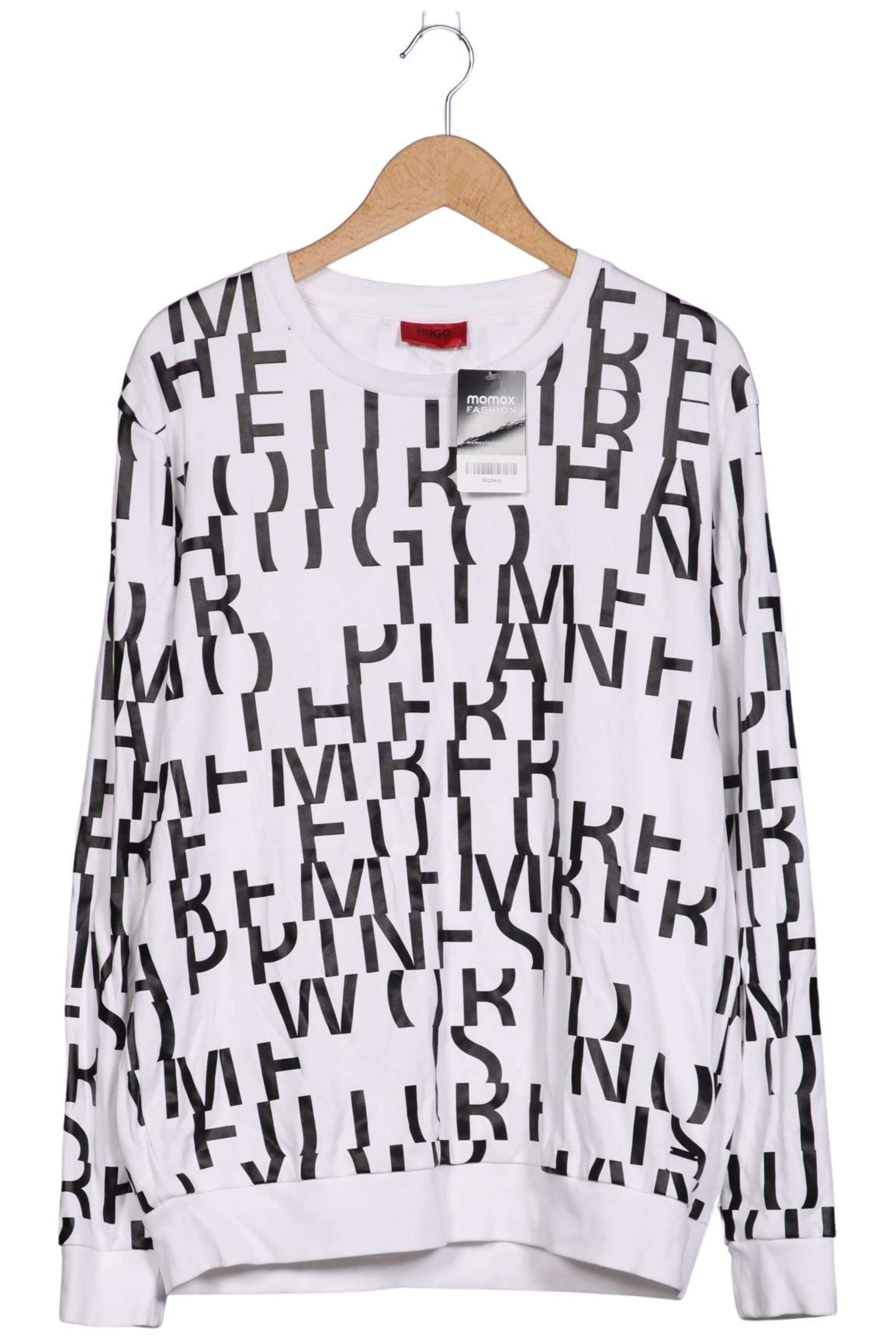 HUGO Sweatshirt & Zip-Up Hoodie in L in White: front