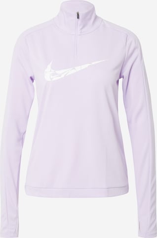 NIKE - Camisa funcionais 'SWOOSH' em roxo: frente