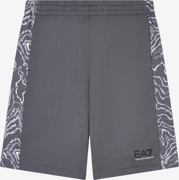 Shorts de bain EA7 Emporio Armani en gris : devant
