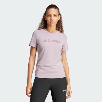 ADIDAS TERREX Performance shirt in Purple: front