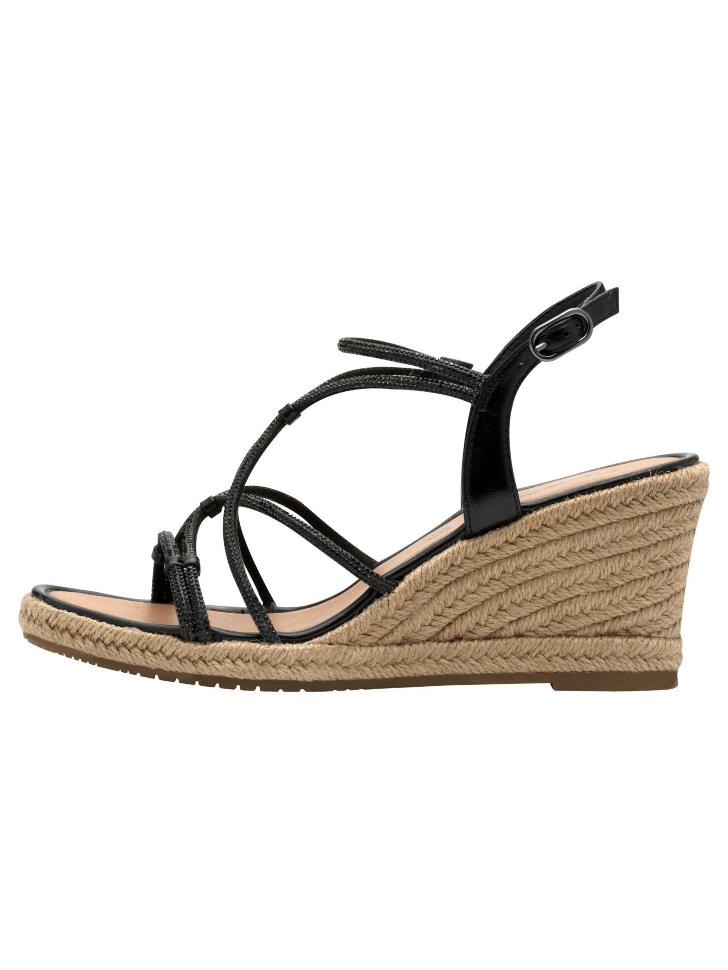 Sandales à lanières Tamaris en noir