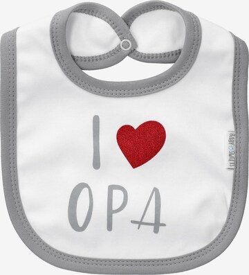 Baby Sweets Bib in White: front