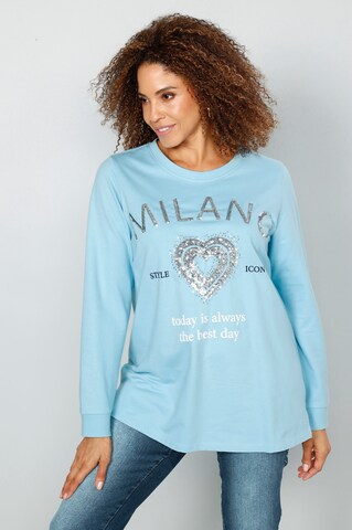 MIAMODA Sweatshirt in Blauw: voorkant