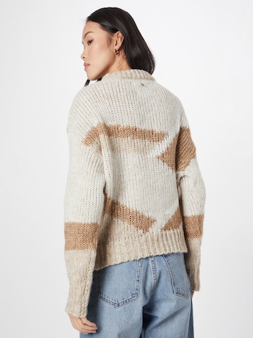 PULZ Jeans Sweater 'AVIVA' in Brown