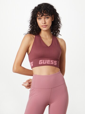 GUESS Bustier Biustonosz sportowy 'TRUDY' w kolorze czerwony: przód