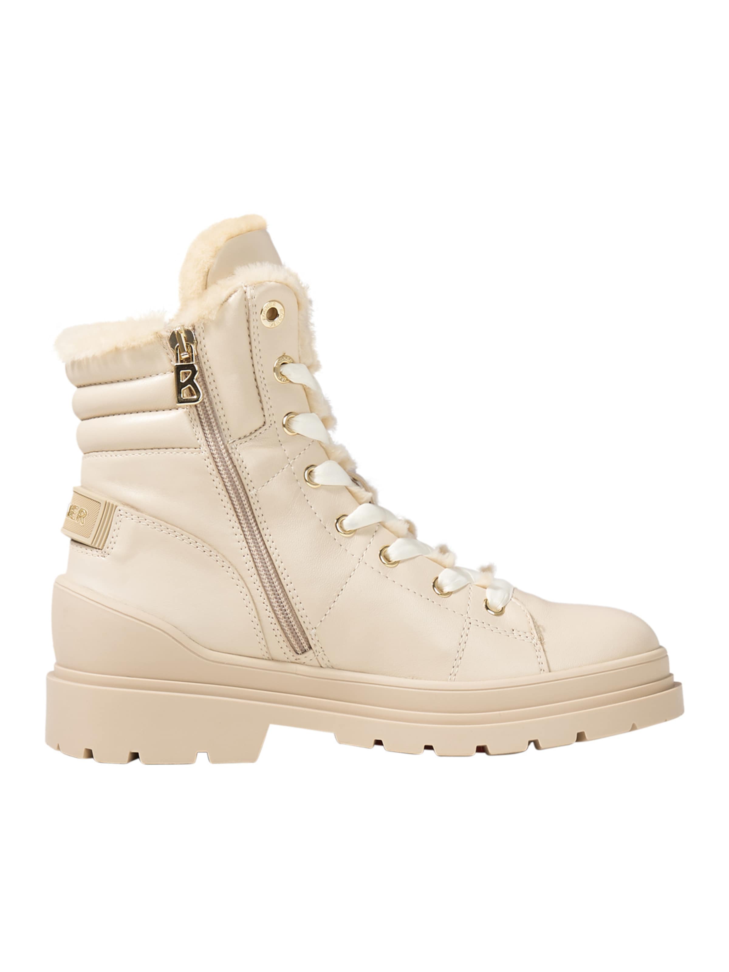 BOGNER Lace-Up Ankle Boots in Beige