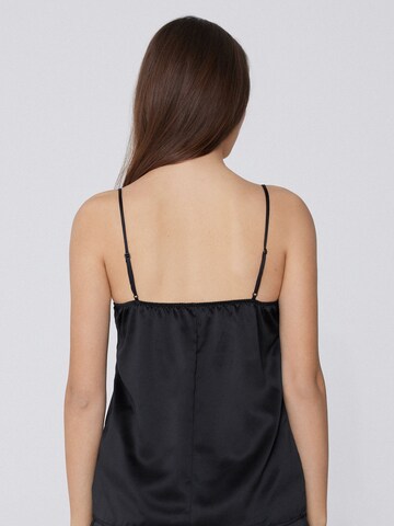 Tezenis Pajama Shirt in Black