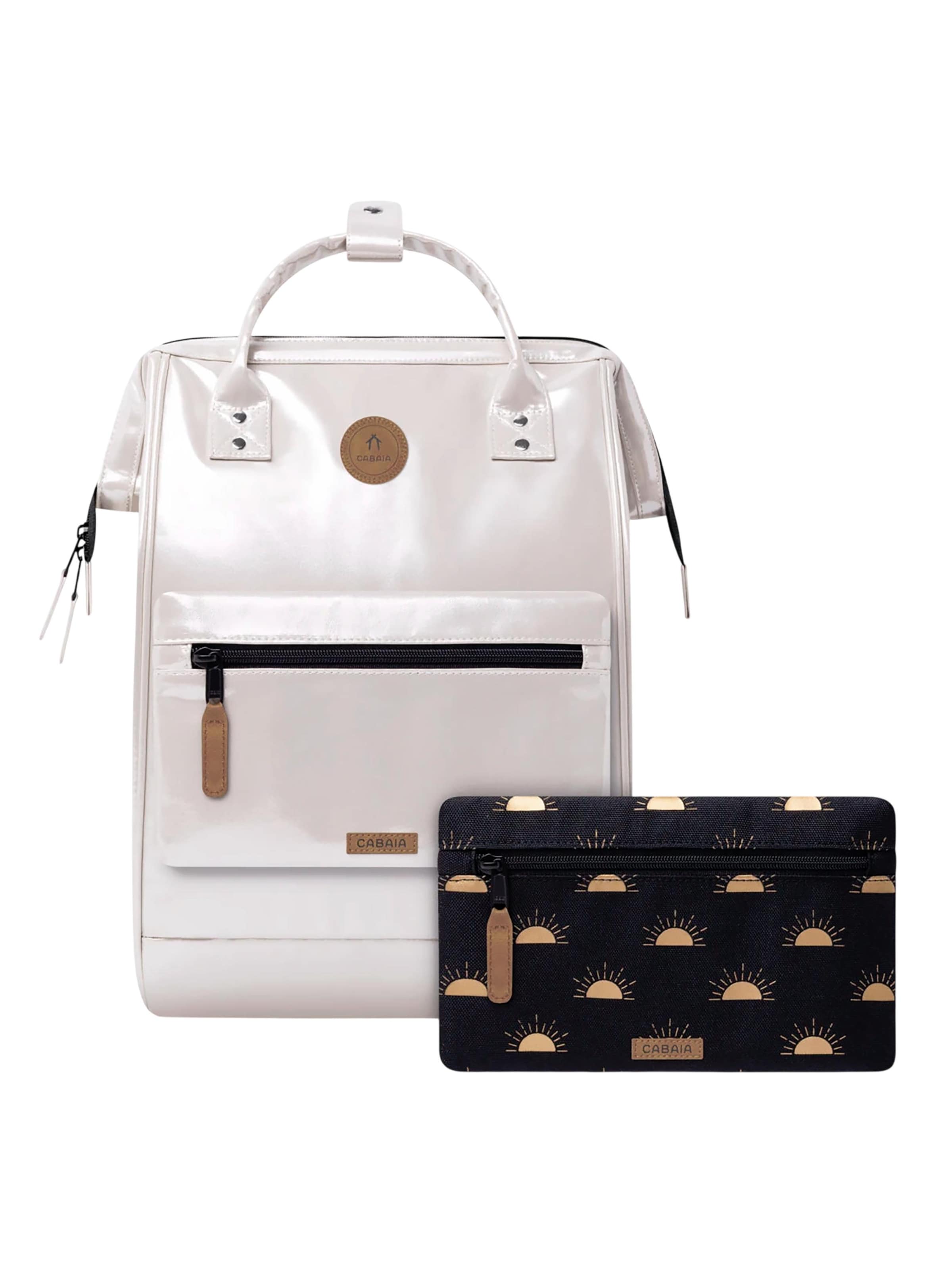 Cabaia Rucksack 'Large Honolulu'‌‌‌‌‌‌‌‌ in Weiß: Vorderseite