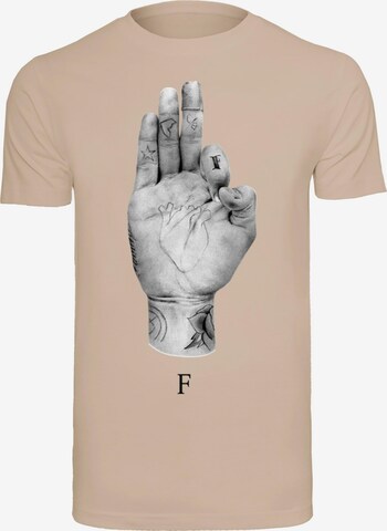 Mister Tee Shirt in Beige: voorkant