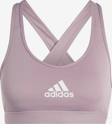 ADIDAS SPORTSWEAR Bustier Sport bh 'PowerReact' in Lila: voorkant