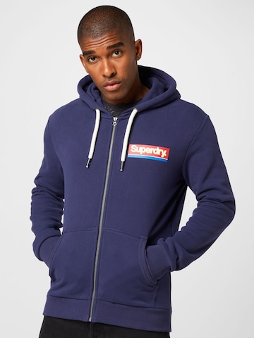 Superdry Sweatjakke i blå: forside