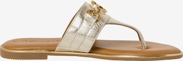 TAMARIS T-Bar Sandals in Gold