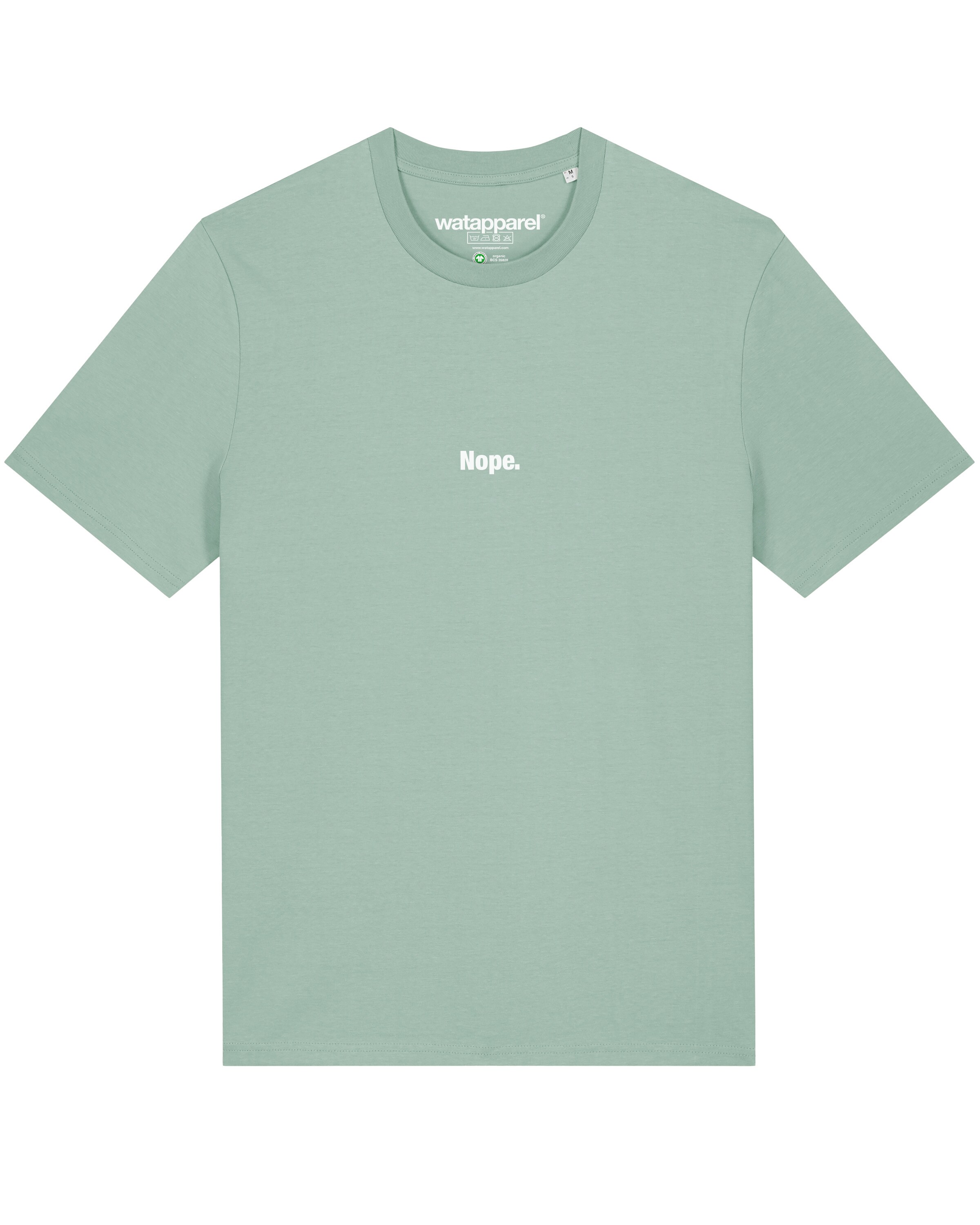 Maglietta 'Nope' di Watapparel in verde: frontale
