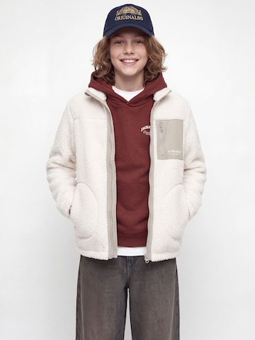 Jack & Jones Junior Fleecejakke i hvid: forside