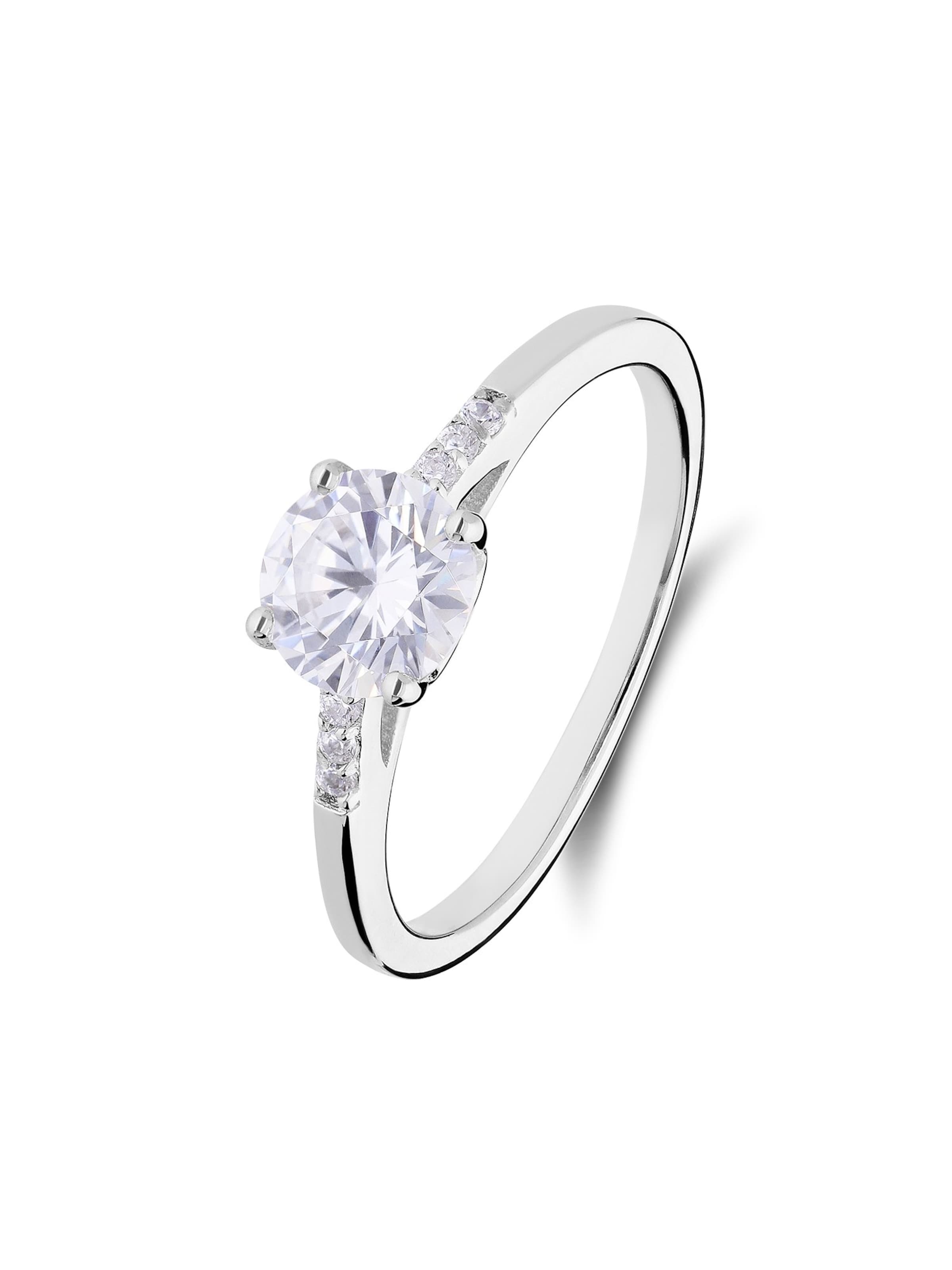 Lucardi Ring 'Schick' in Silver: front