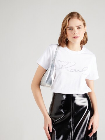 Karl Lagerfeld - Camiseta en blanco: frente