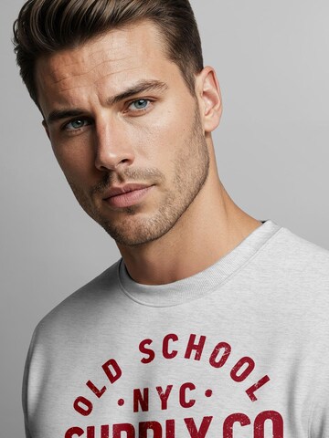 Neverless Sweatshirt 'Oldschool 3' in Grey