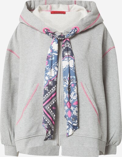 MAX&Co. Veste de survêtement 'CROMATO' en bleu / gris chiné / rose / blanc, Vue avec produit