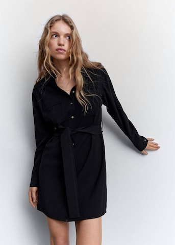 MANGO Shirt Dress 'Jalisco' in Black: front