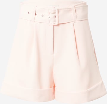 GUESS Zvonové kalhoty Kalhoty se sklady v pase – pink: přední strana