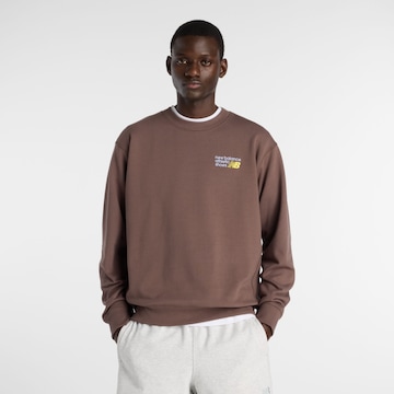 new balance Sweatshirt 'Athletics' in Brown: front