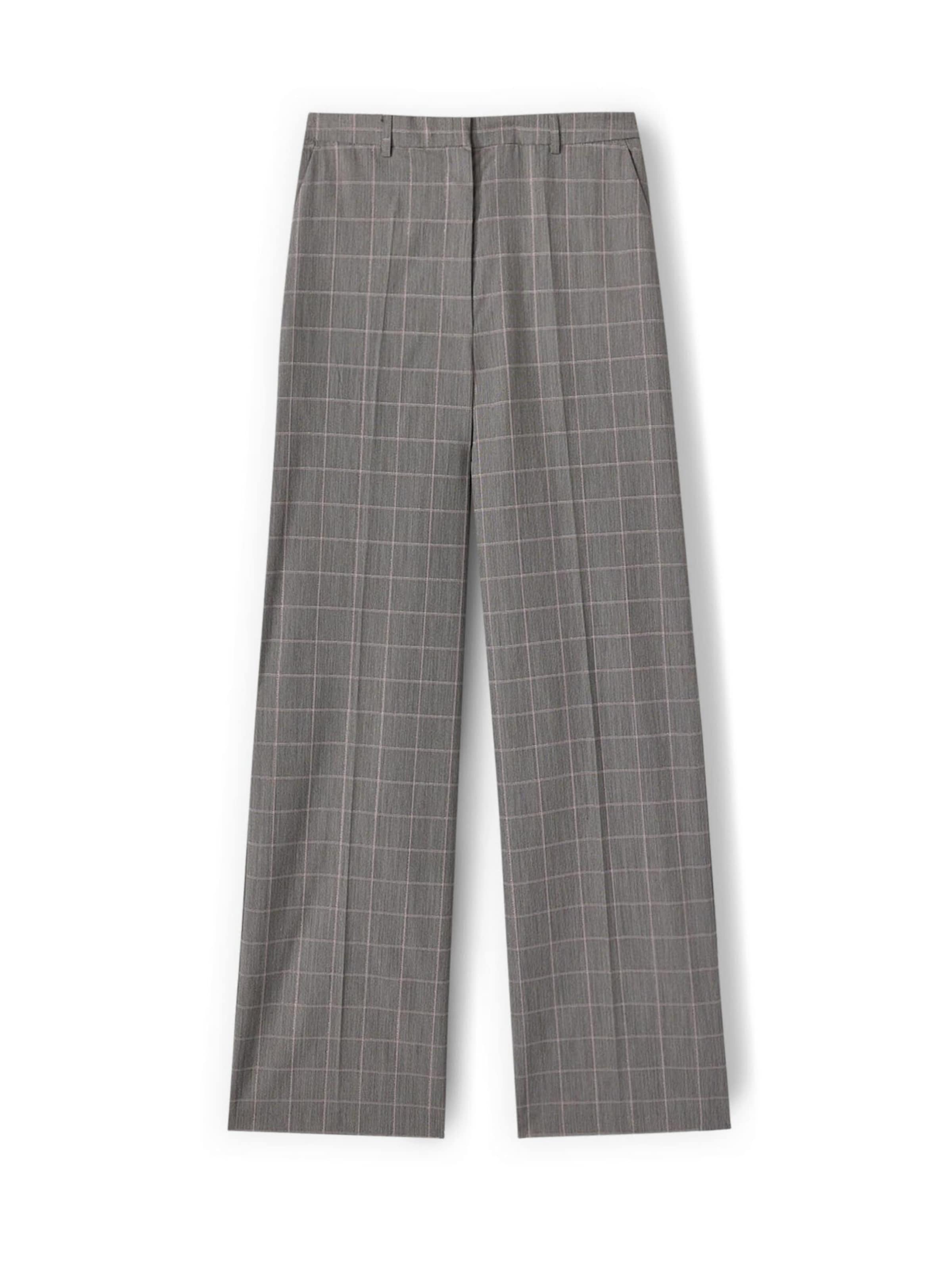 MOTIVI Wide leg Broek in Grijs: voorkant
