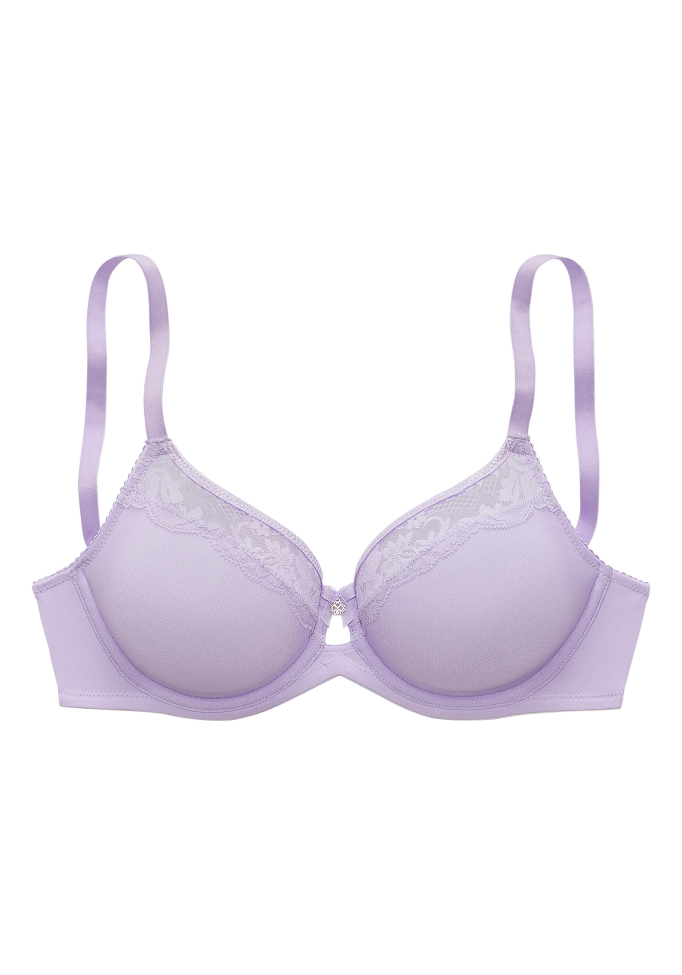 LASCANA T-shirt Podprsenka – fialová: přední strana