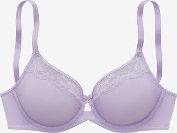 LASCANA T-shirt Bra in Purple: front