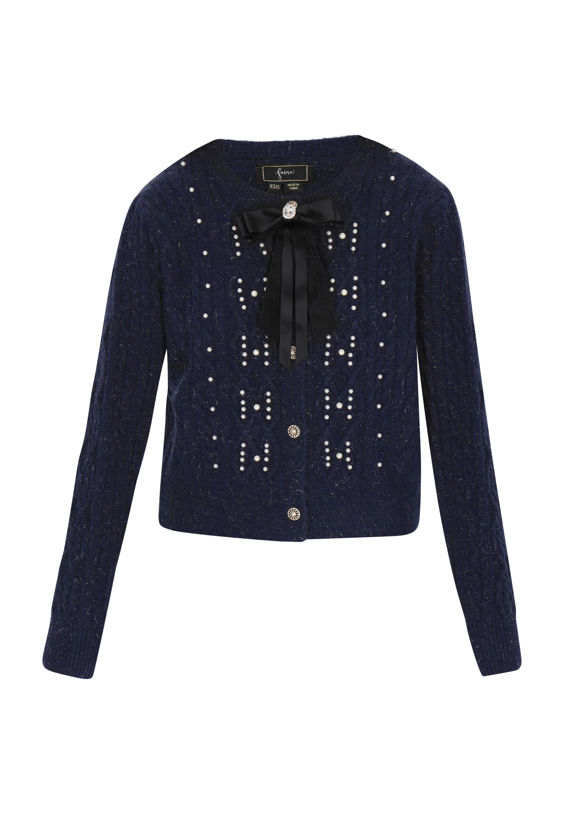 fainaKardigan - plava boja: prednji dio