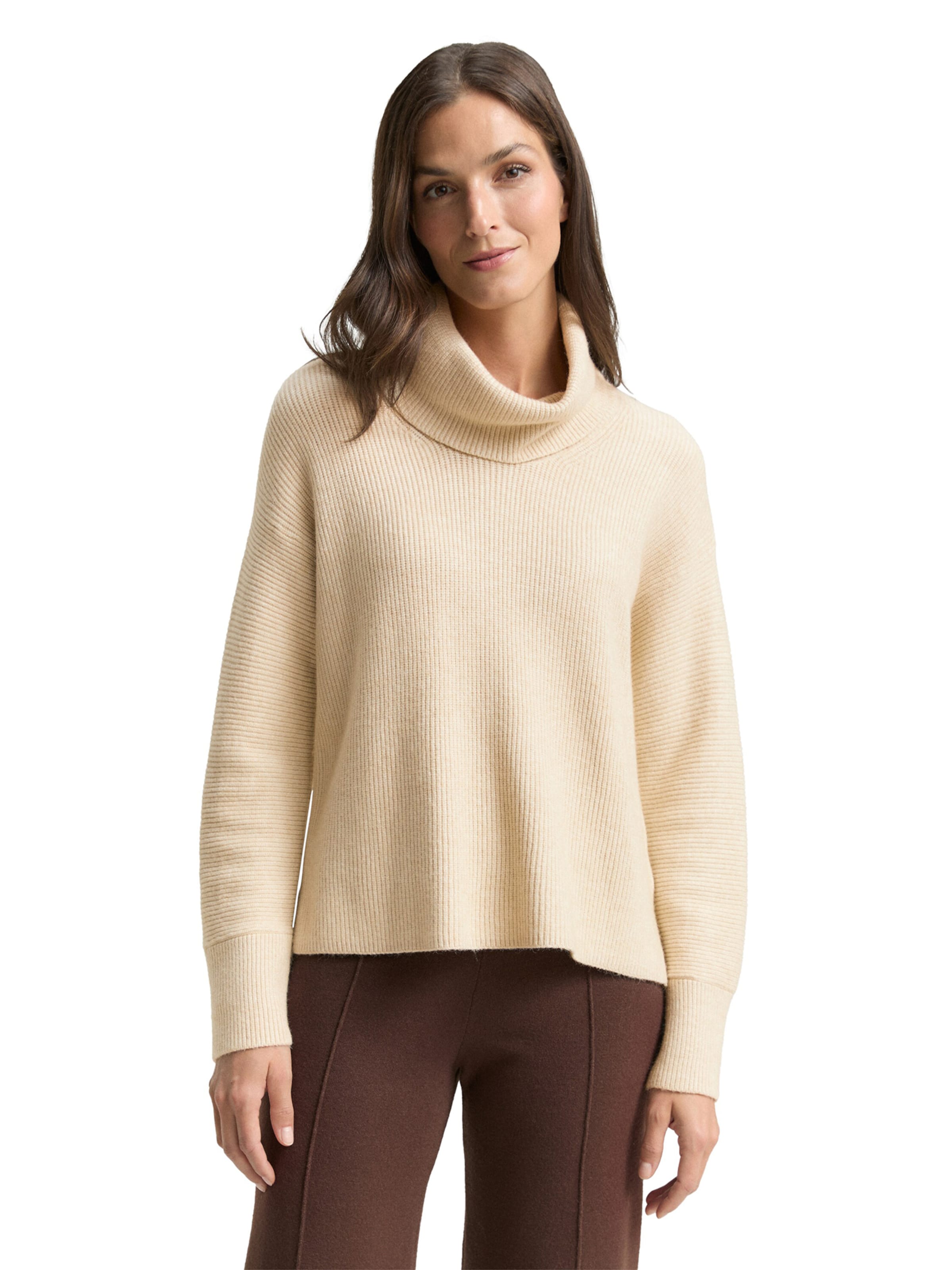 Pull-over TOM TAILOR en beige : devant