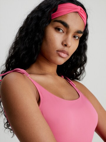 Calvin Klein Swimwear Bustier Badpak in Roze