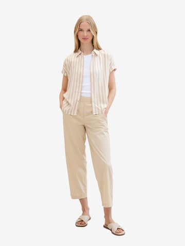 TOM TAILOR Bluse in Beige