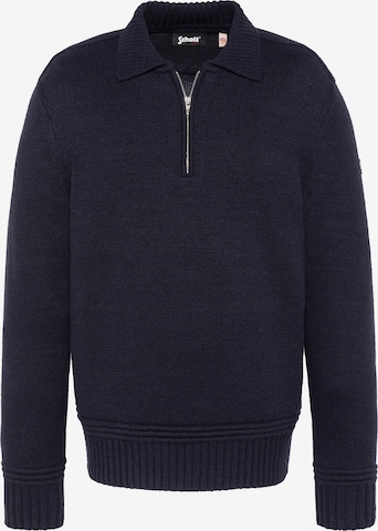 Pull-over Schott NYC en bleu : devant